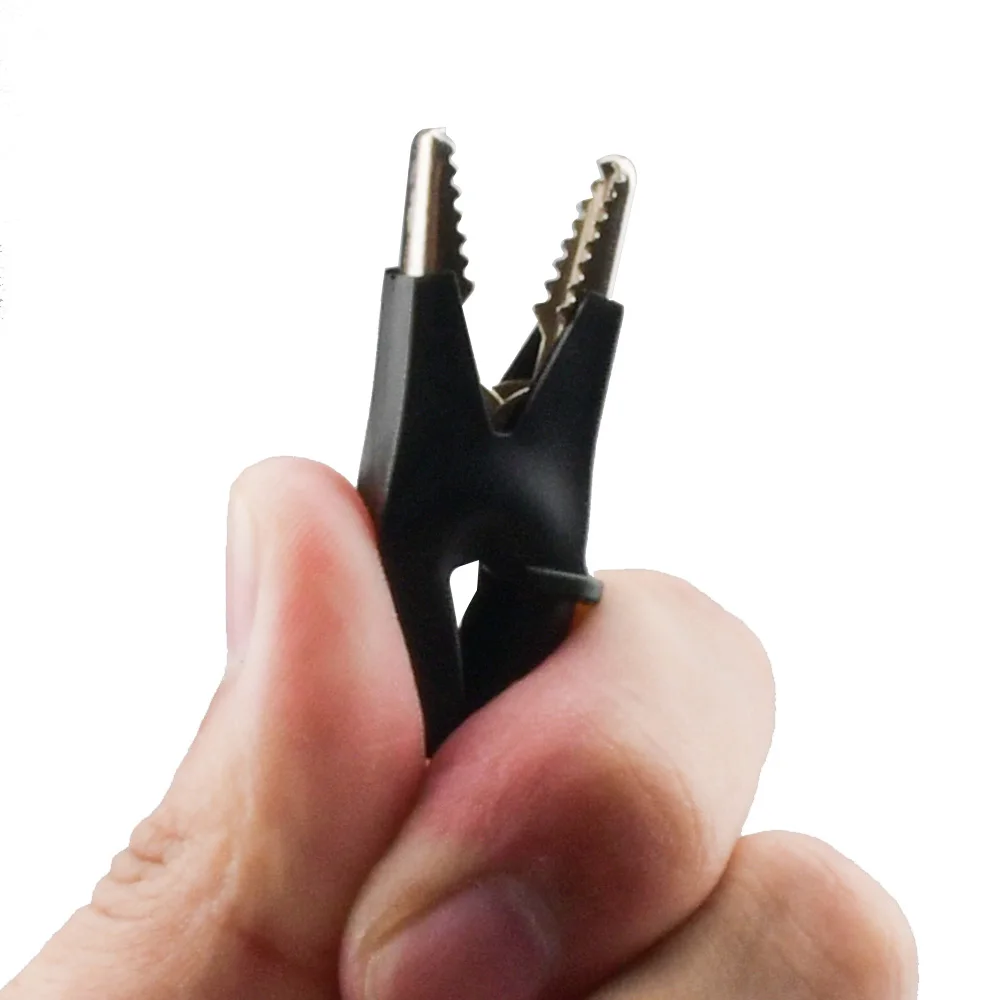 Cable de cable de doble extremo de 1M, cable de prueba de voltaje eléctrico de 4mm, conector Banana, pinza de cocodrilo 8A-12A, multímetro, cables de prueba DIY