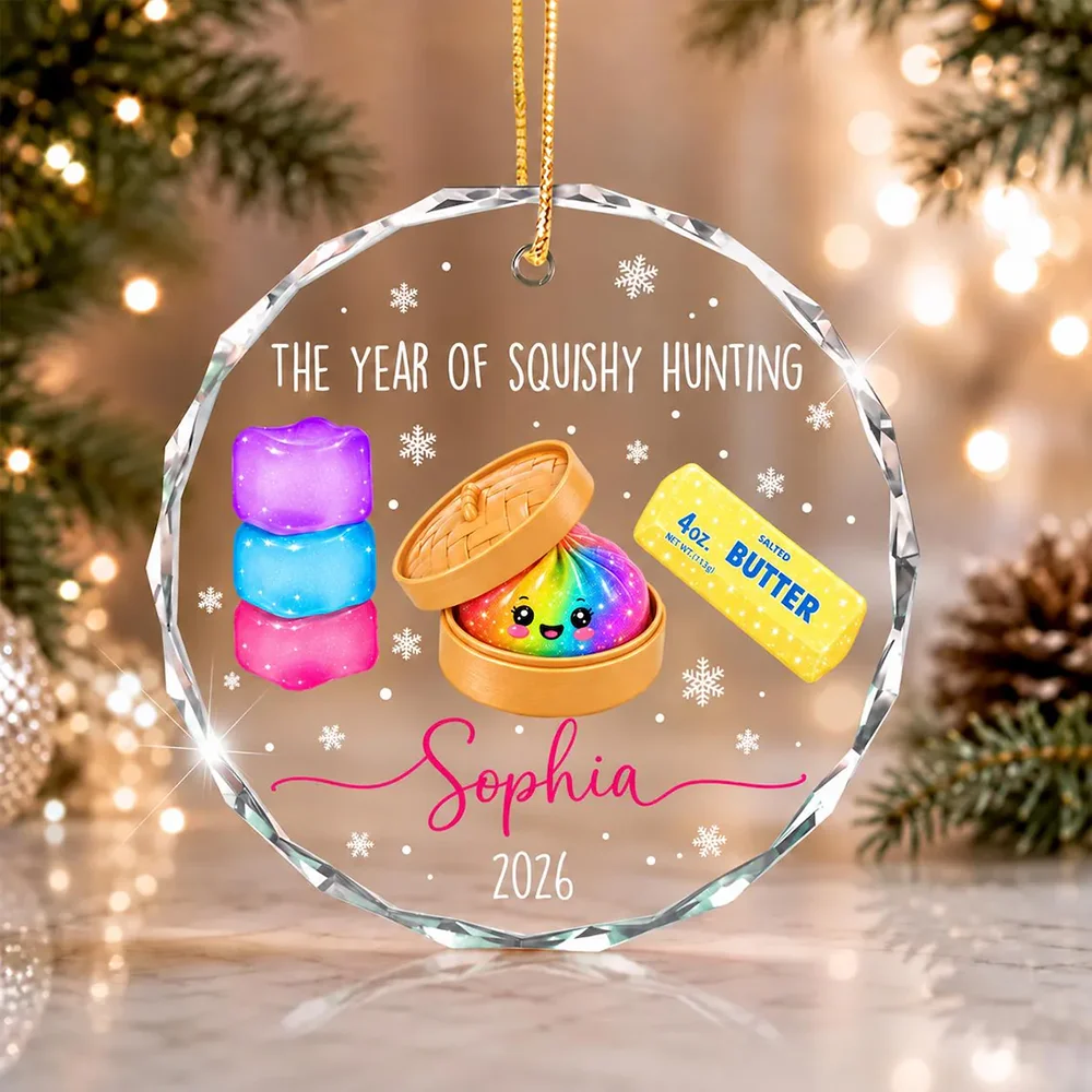 Personalized Squishy Dumpling Christmas Ornament 2026 The Year Of Squishy Hunting Xmas Tree Decor Christmas Stocking Stuffers