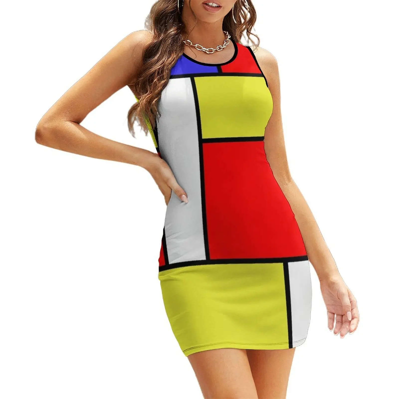 

Mondrian #57 Sleeveless Sundress summer dresses women 2025 dresses with long sleeves dress party night dresses for womens 2025