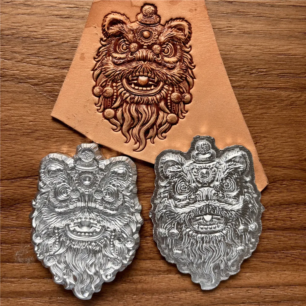 3D Lion Head Leather Embossing Mold Leather Carving Stamp Leathercraft Tool Pressing Stamping Stamper Shaping Molds