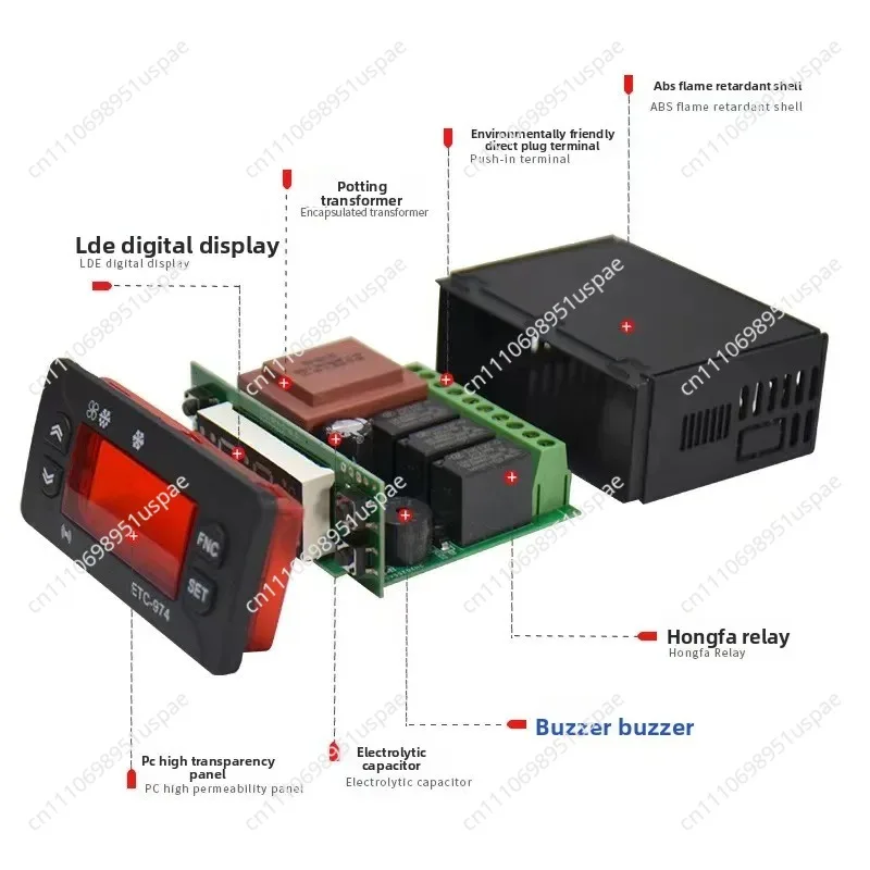 ETC-961 Temperature Controller Refrigeration Defrost Alarm Calibration Cooler Freezer Controller 220V