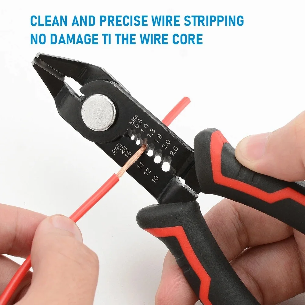 Professional Wire Stripper Pliers Heavy Duty Alloy Wire Cutters Automatic Stripping Cutters Multifunctional Electrician Pliers