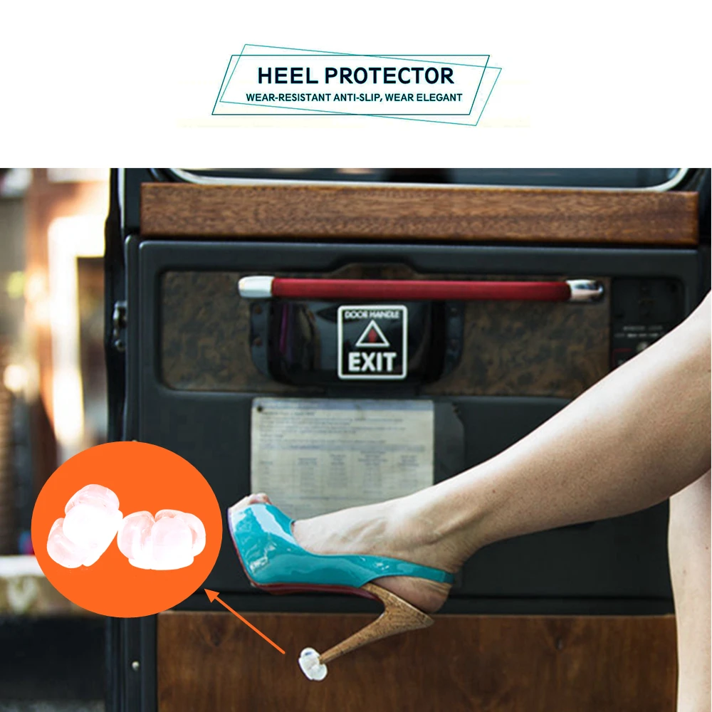 5 Pairs Heel Stoppers Caps High Heel Protectors for Wedding Party Heels Guard Protecting Heels from Grass Gravel Bricks Cracks