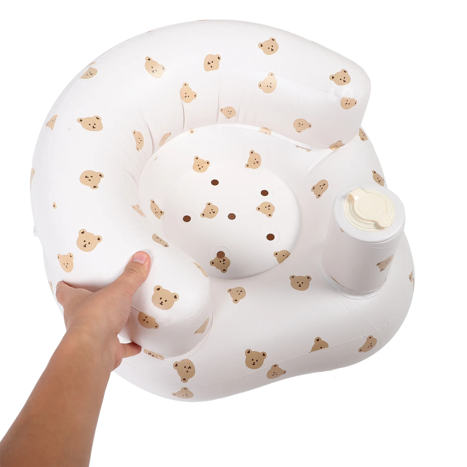 كرسي جلوس للأطفال قابل للنفخ مع مضخة هواء مدمجة سريعة النفخ للاستخدام المنزلي والتخييم والشاطئ متعدد الوظائف للرضع