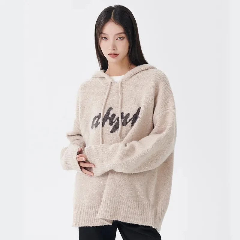 China-Chic Brand Lazy Style Loose Fashion Simple Commuting Hooded Sweaters For Men Women Lovers 2023 Spring Top New Loose Knit