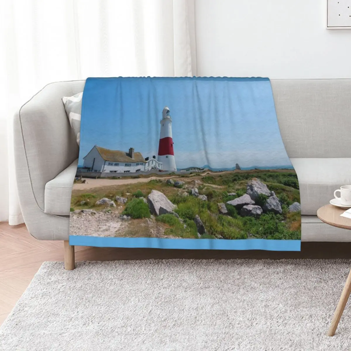 

Portland Bill Lighthouse Throw Blanket Bed linens For Decorative Sofa Loose Large Blankets