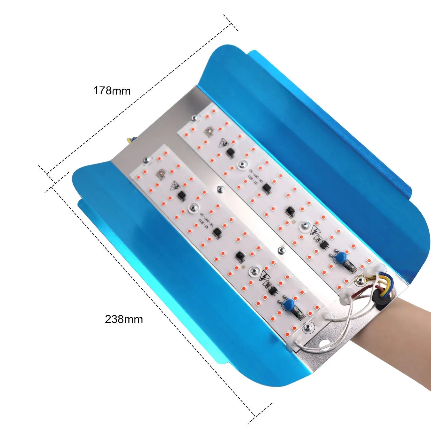 LED COB 로딘 텅스텐 스펙트럼 LED 성장등 핑크 380-840nm 100W 50W AC 220V led IC 식물등 플러드 라이트 채소 재배등