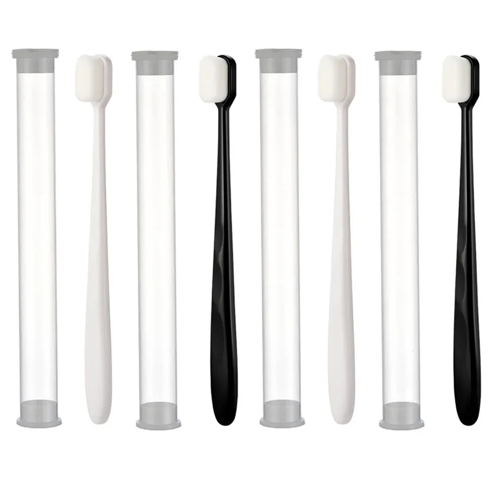 

4pcs Soft Toothbrushes Comfortable Handle Gentle Gum Care Adults Dental Cleaning Tool Micro Nano Bristles Oral Health