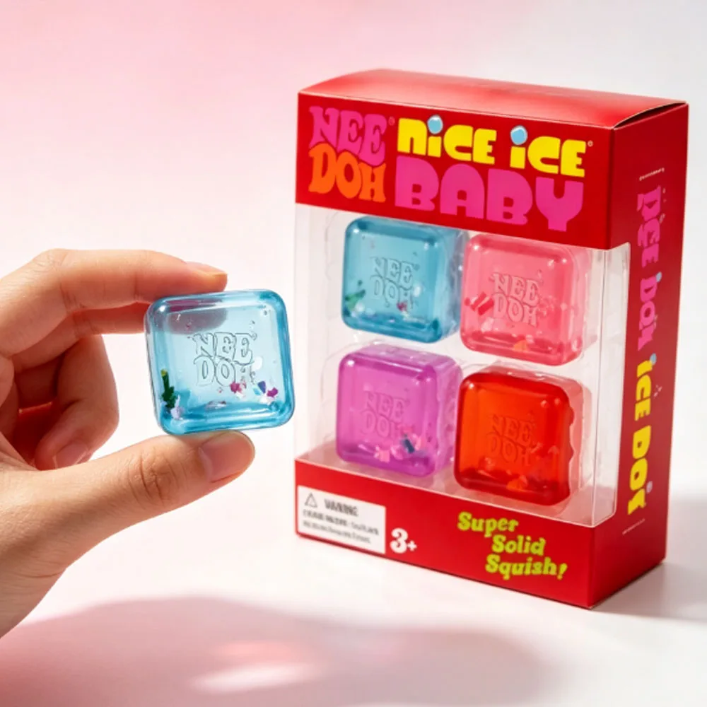 NEEDOH Mini 4-pack Set Nice Cube Stress Relief Squishy Cube Anti-Anxiety Squeeze Object Fidget Toy Holiday Gifts Set New 2026