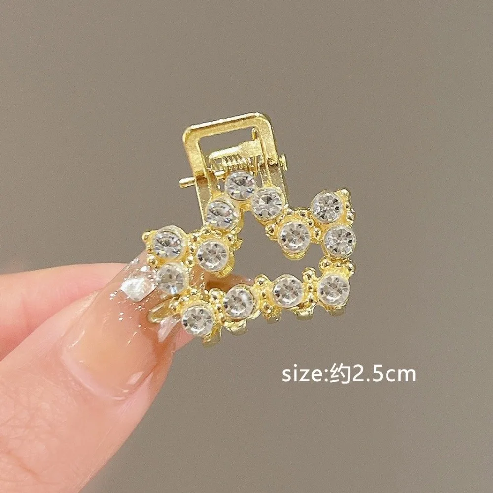 Gifts Alloy Pearl Hair Clip Rhinestone Pearl Mini Hair Hairpins Small Retro Crab Claw Clip