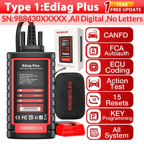 THINKCAR THINKDIAG 2, инструменты для диагностики автомобилей Ediag Plus, онлайн-кодирование ЭБУ, двунаправленный CAN FD, все системы OBD-сканер