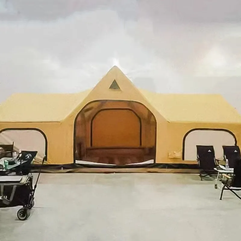 2026년 32.0제곱미터 빠른 설치 야외 캠핑용 두 개의 방과 하나의 홀이 있는 팽창식 파티 텐트