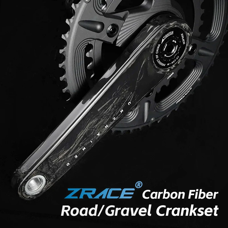 

ZRACE Carbon Crankset 170MM 50-34T 52-36T 53-39T Road Bike Cranks 40T 42T 44T Single Chainring Crank 29 Dub Gravel Bike Parts