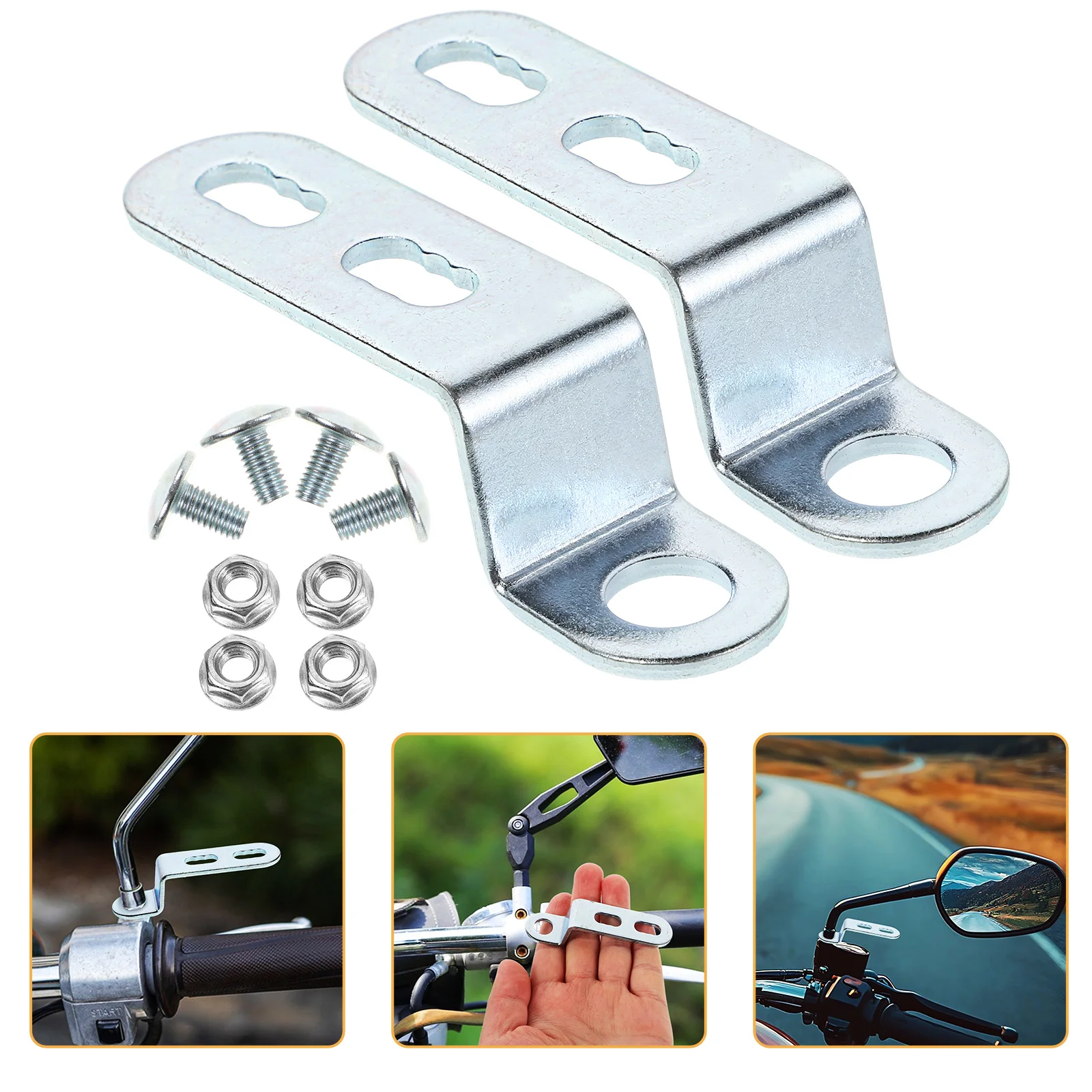 

1Set Motorcycle Windscreen Adapter Plates Metal Durable Windshield Mounting Screws Kit Handlebar Mount Bolts Pack