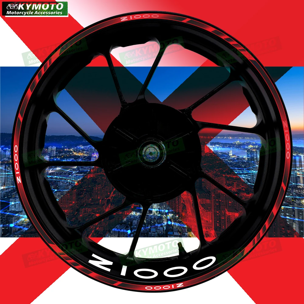 

For Z1000 Z 1000 motorcycle accessories 17 inch front and rear wheel stickers fairing modified reflective stickers decoration