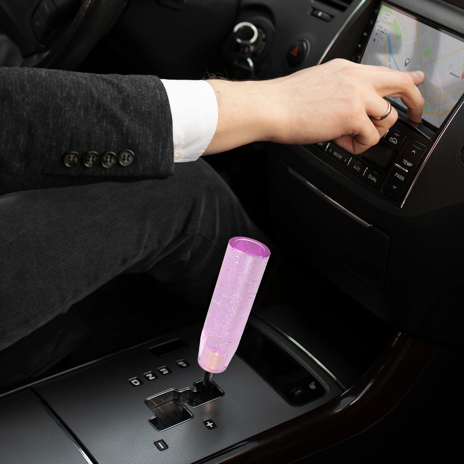 

Acrylic Gear Shift Knob 15cm Purple Car Modification Handle Head Manual Automatic Cool Shift Knobs Universal