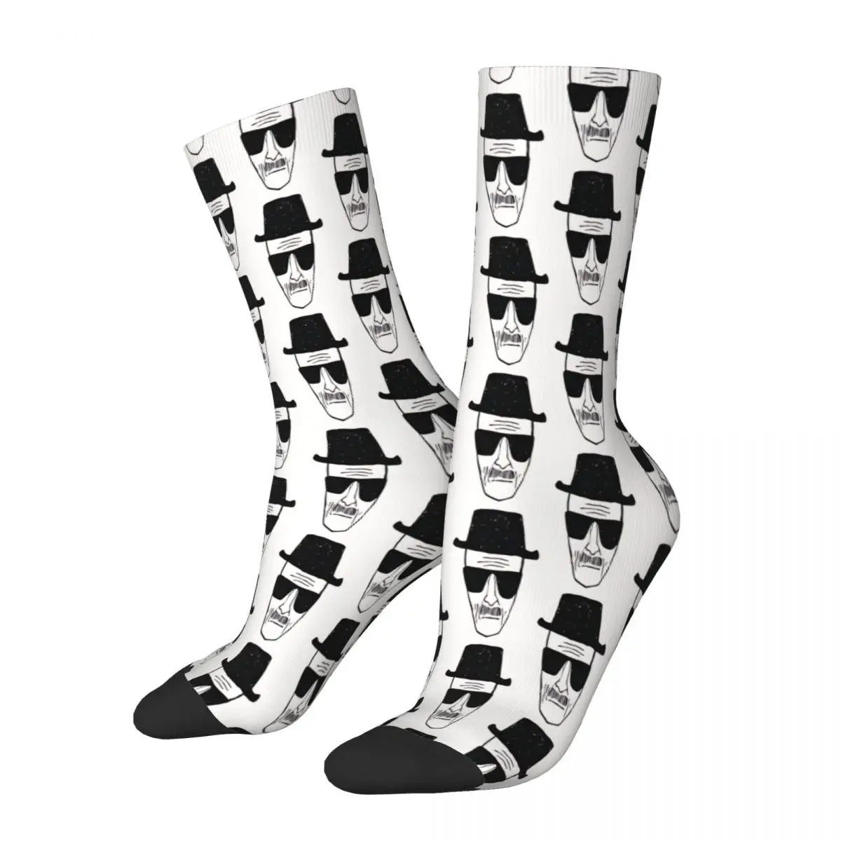 Walter White Heisenberg Face Breaking Bad Socks Male Mens Women Spring Stockings Printed