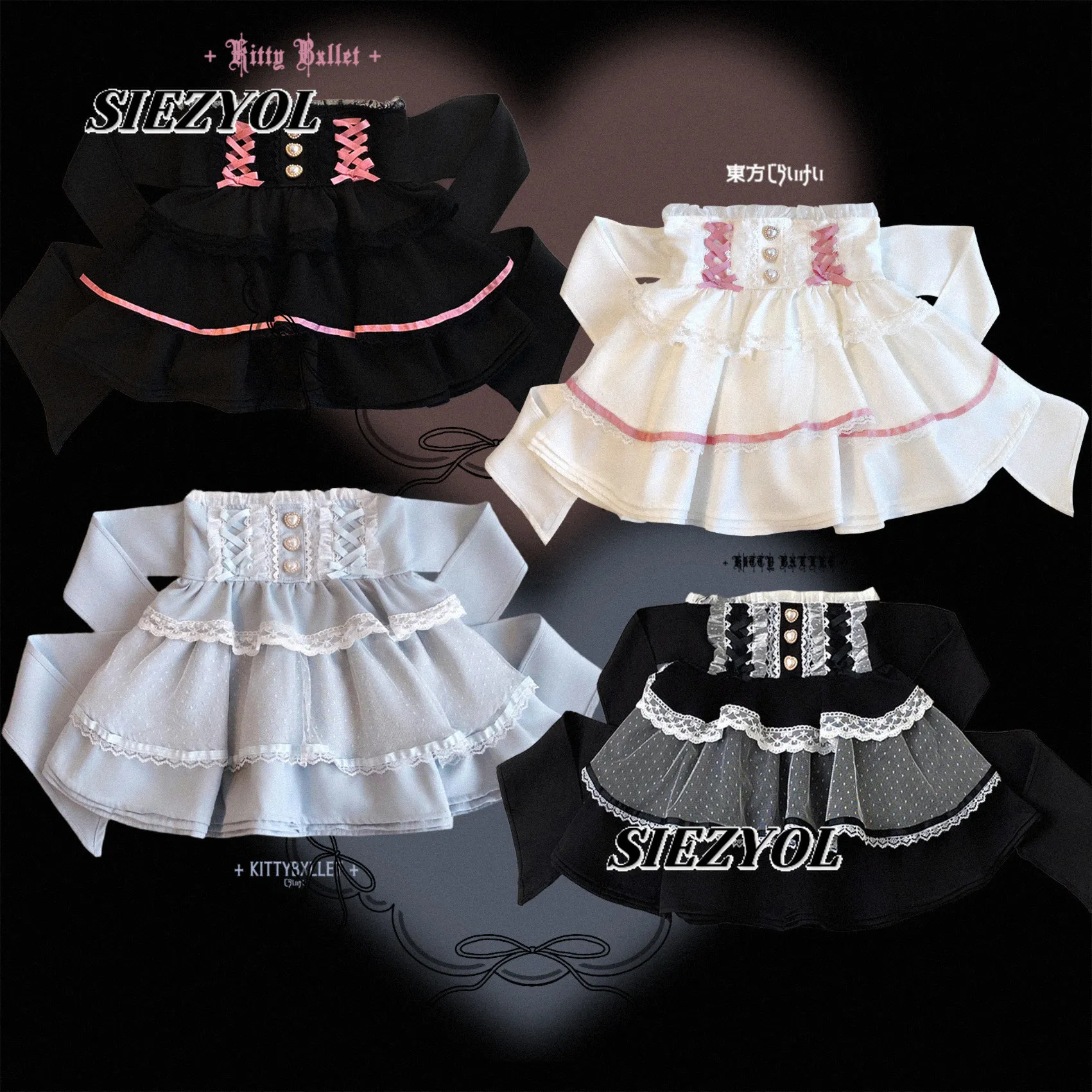 Summer New Sweet & Cute Girls' Mini Skirt Original Design Fashion High Waist Bow Lace Double-layered Puff Short Skirts