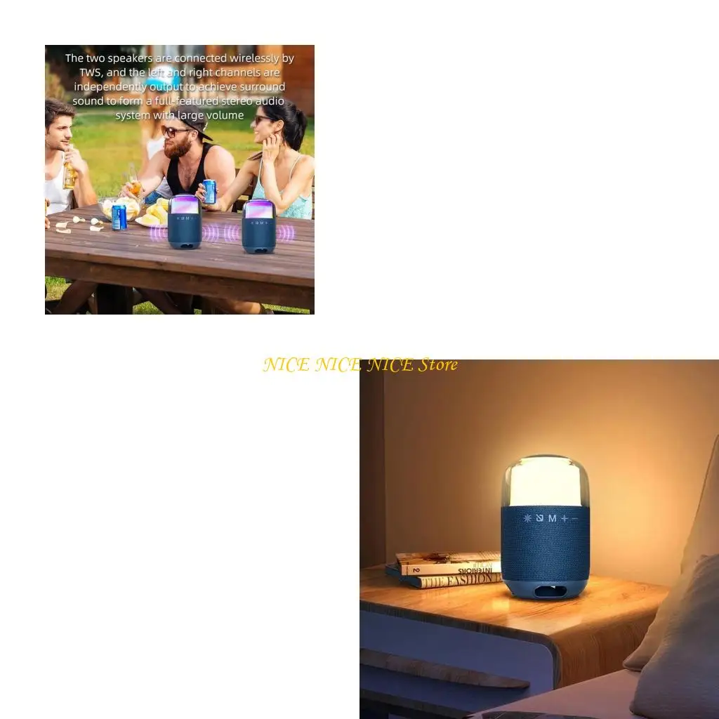 防水デザインledライトを備えた屋外で使用するためのbluetooth互換スピーカー