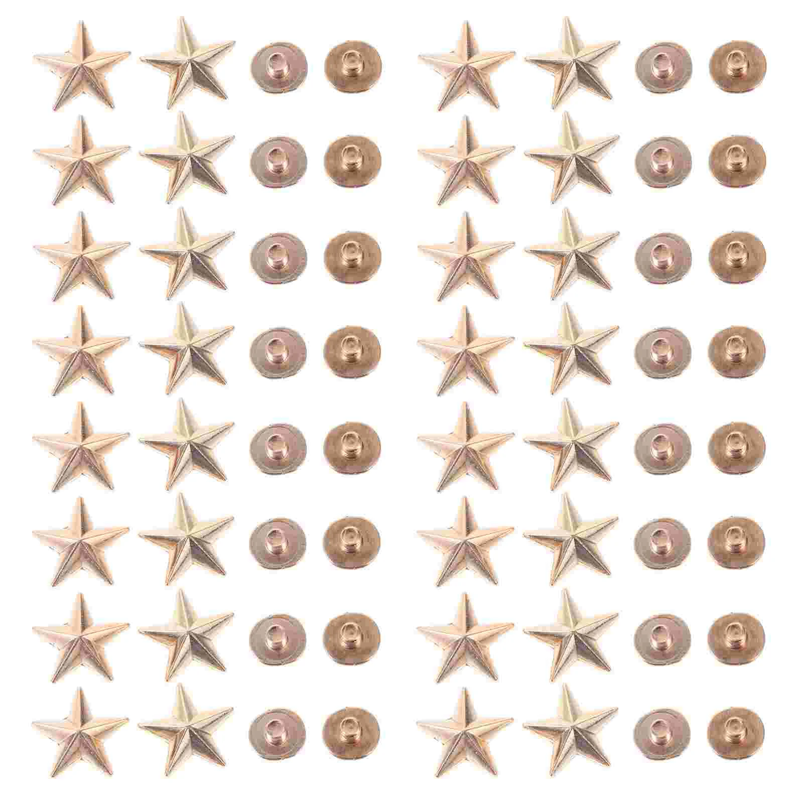 

50 Pcs Apparel DIY Five-pointed Star Rivets Alloy Clothes Studs Crafting Kit Clothing Bags for
