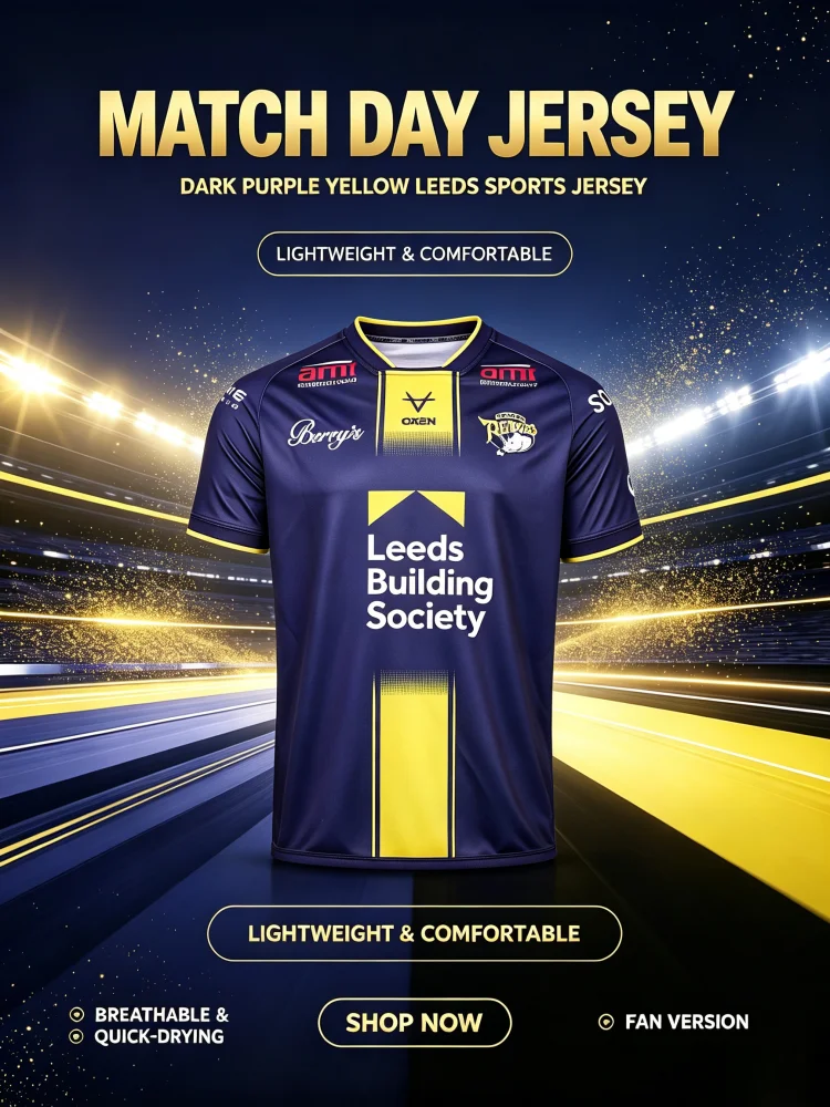 Women'S Fashion Rugby Shirt - Nouveau Maillot de Rugby Leeds Rhinos