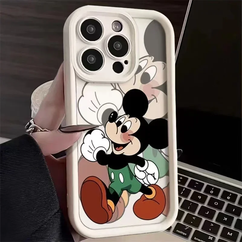 Disney Mickey Mouse Donald Duck Phone Case For iPhone 15 14 13 12 11 Pro Max XR XS X 7 8 15 Plus  Soft Silicone Shockproof Cover