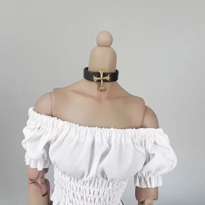 1/6 Scale Female Soldier PU Leather Neck Collar Doll Accessories for 12Inch TBL Action Figures Body Decoration