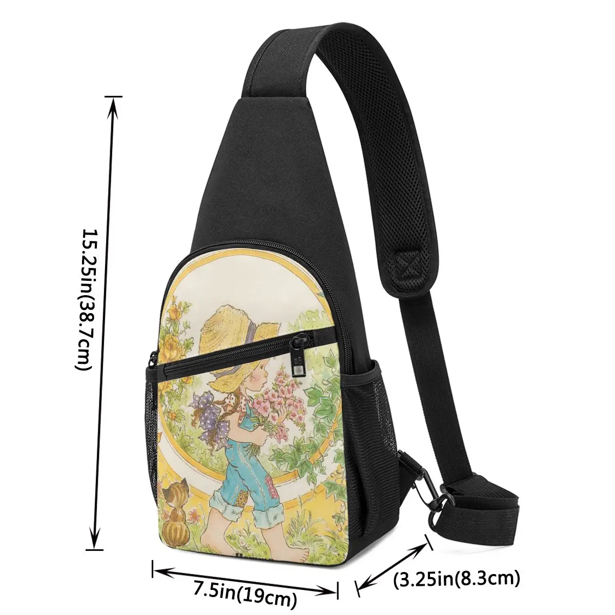 Sarah Kay Girl Chest Bag Men Sling Crossbody Backpack Chest Bag Traveling Hiking Daypack Shoulder Bag