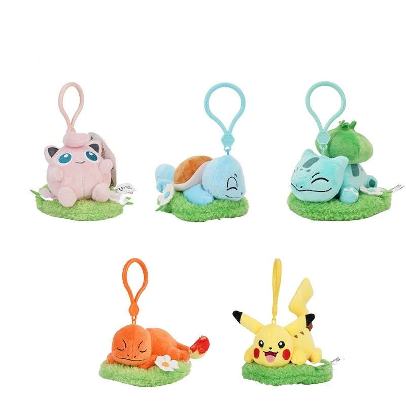 Original Pokémon Pikachu Fat Dink Bulbasaur Genie Turtle Plüschtier Hochwertiger Kleiner Anhänger Rucksackanhänger DIY Kleine Geschenke