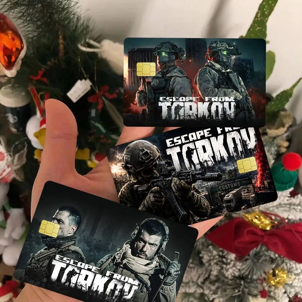 Game escapes from tarkovs Credit Card Skin Stickers for Bank Card Transportation Card Waterproof Sticker Anti-scratch Women Gift