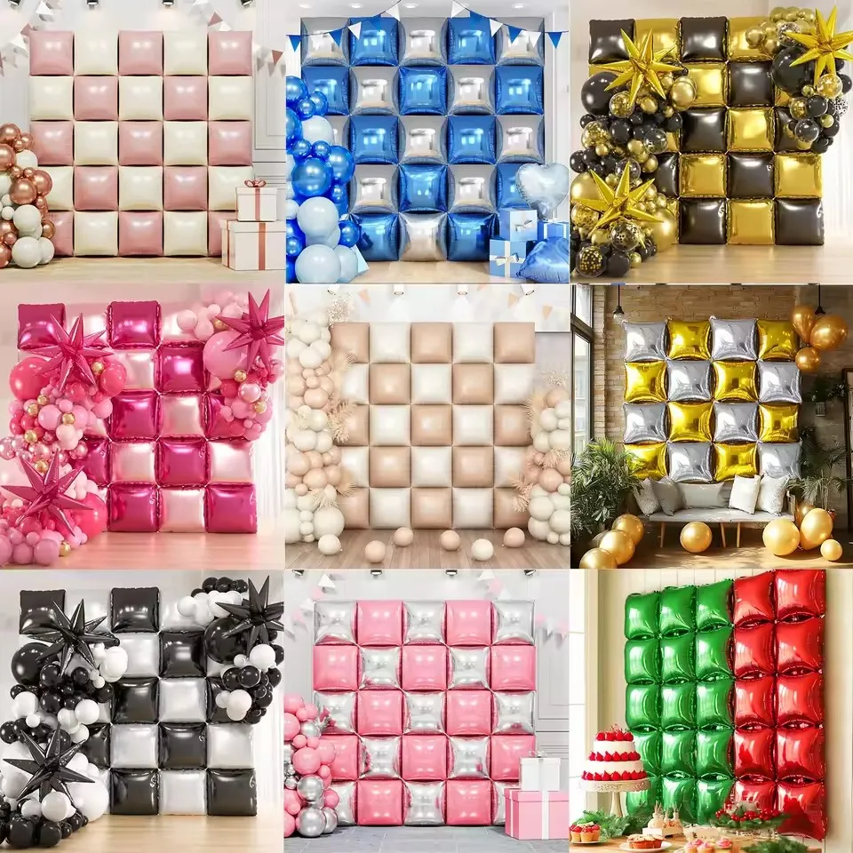 

1Set of Square Double-Sided Aluminum Foil Balloon Walls, Birthday Parties, Anniversaries, Wedding Season, Valentine's Day