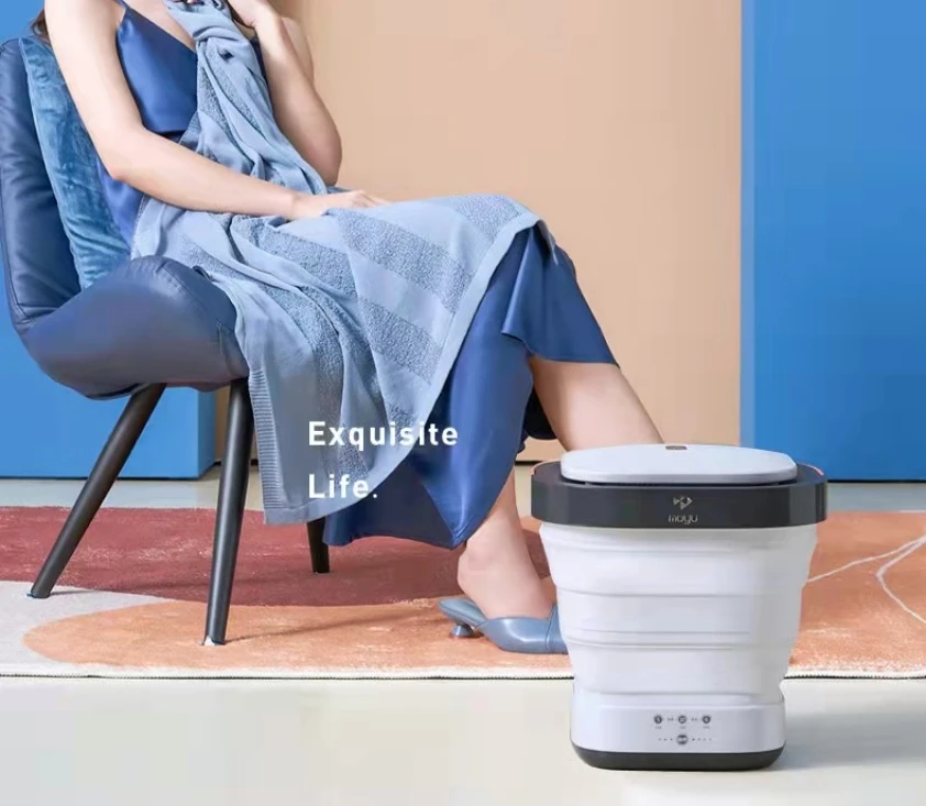 Folding Washing Machine Portable Semi-automatic Small Household Elution Drying Integrated Multi-purpose Washing Machine