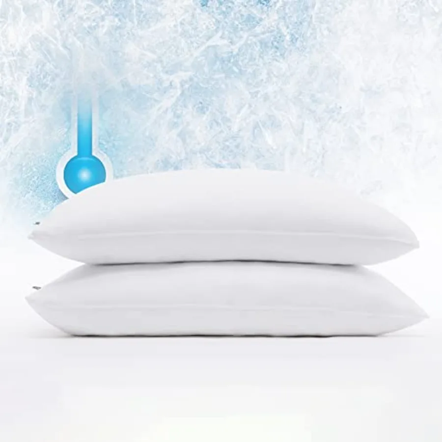 

Power Chill Cooling Pillow Protectors Stain Resistant and Zippered Pillow Protector Protects Pillow from Dust and Dirt King Whi