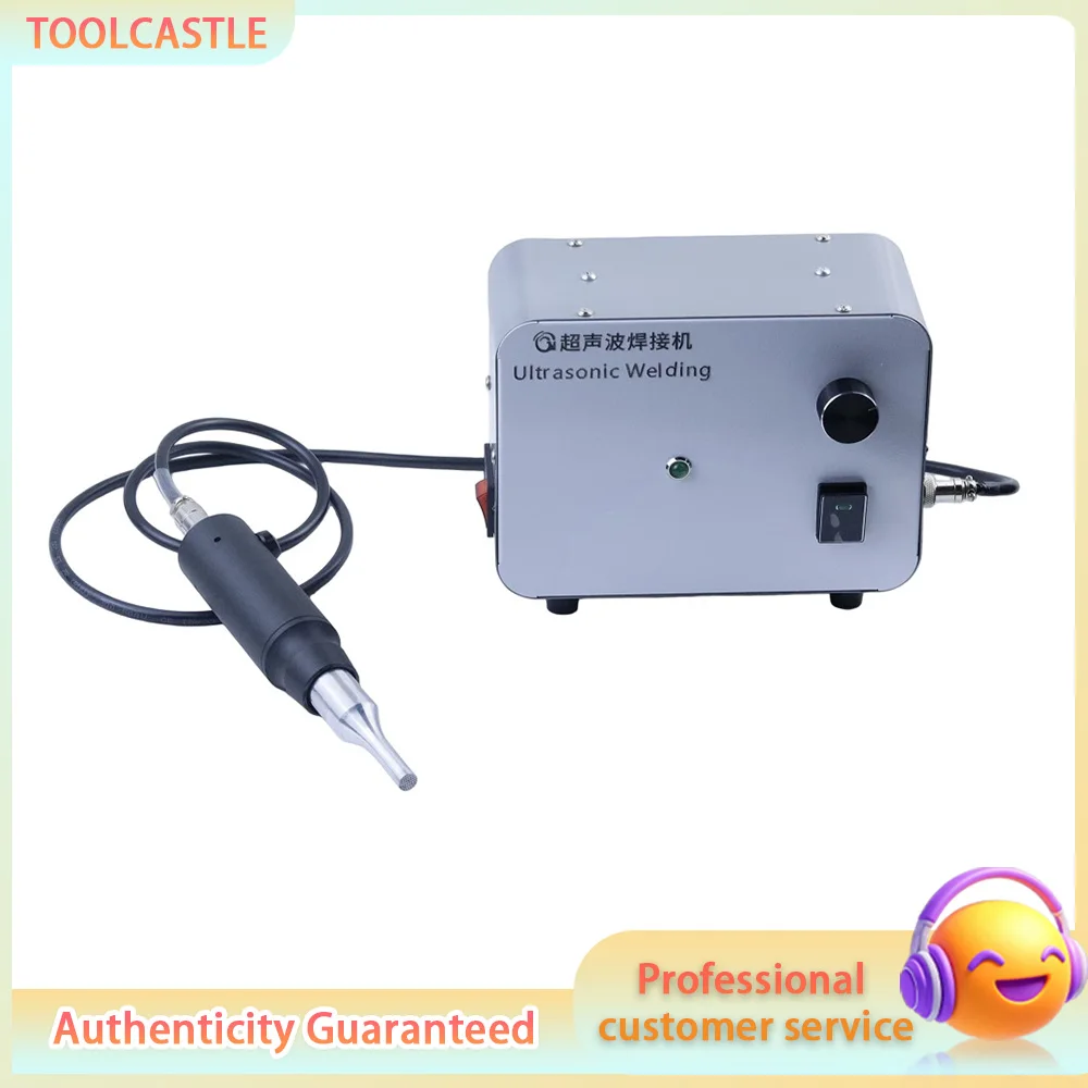 HJ-120S Ultrasonic Welding Machine, 28KHz 2000W Handheld Spot Welder with No.6 Mesh Tip, Adjustable Power & Time