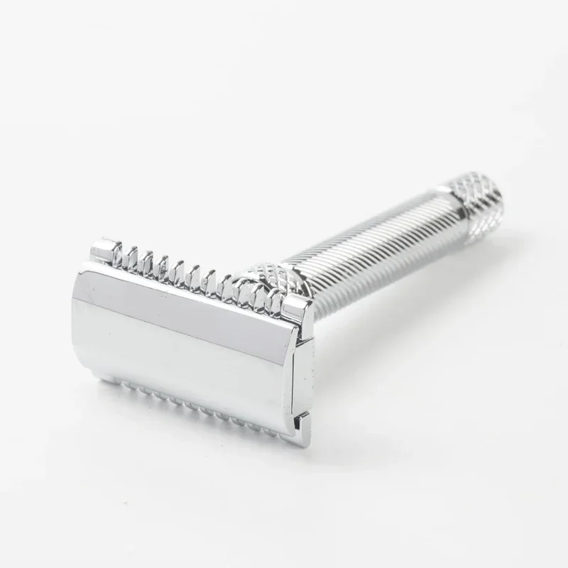 Yaqi Adjustable THE FINAL CUT OC Chrome Color mens Safety Razor 77mm Brass Handle Comfortable 12MM Diameter For Secure Grip.