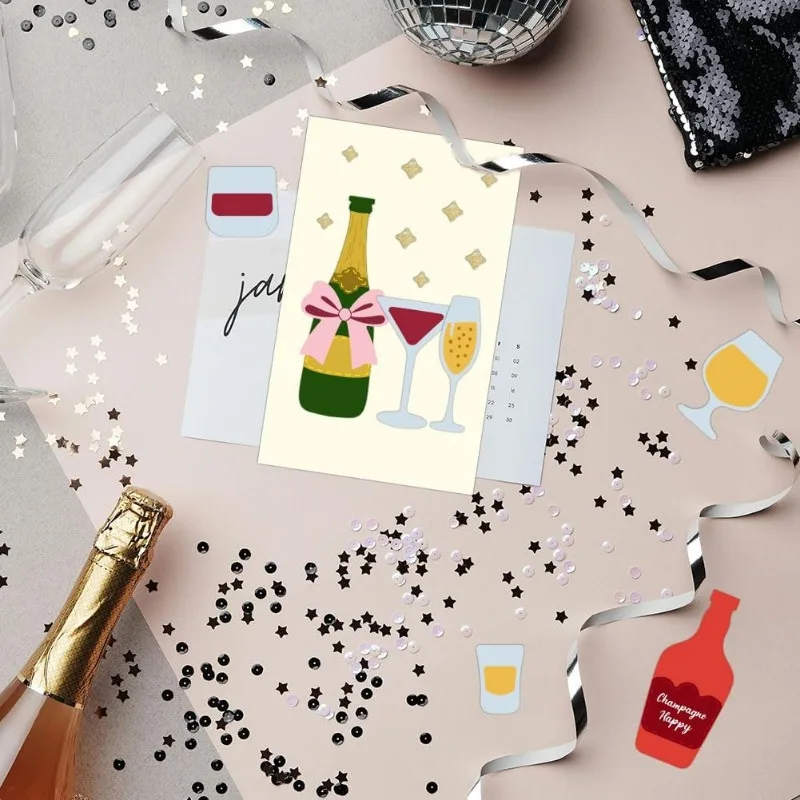 1 szt. Wykrojniki do wycinania butelek wina czara butelka szampana wytłoczony szablon do kokardek dekoracje dla DIY Scrapbooking albumy fotograficzne