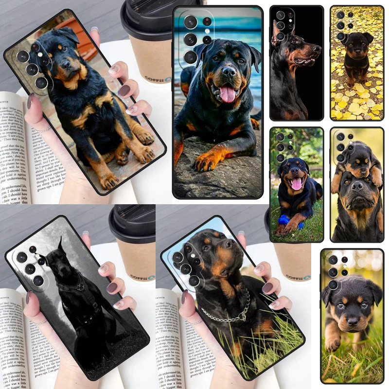 Rottweiler Beautiful Big Dog Cover For Samsung Galaxy S23 Ultra S22 S20 S21 FE S8 S9 S10 Plus Note 10 20 Ultra phone Case