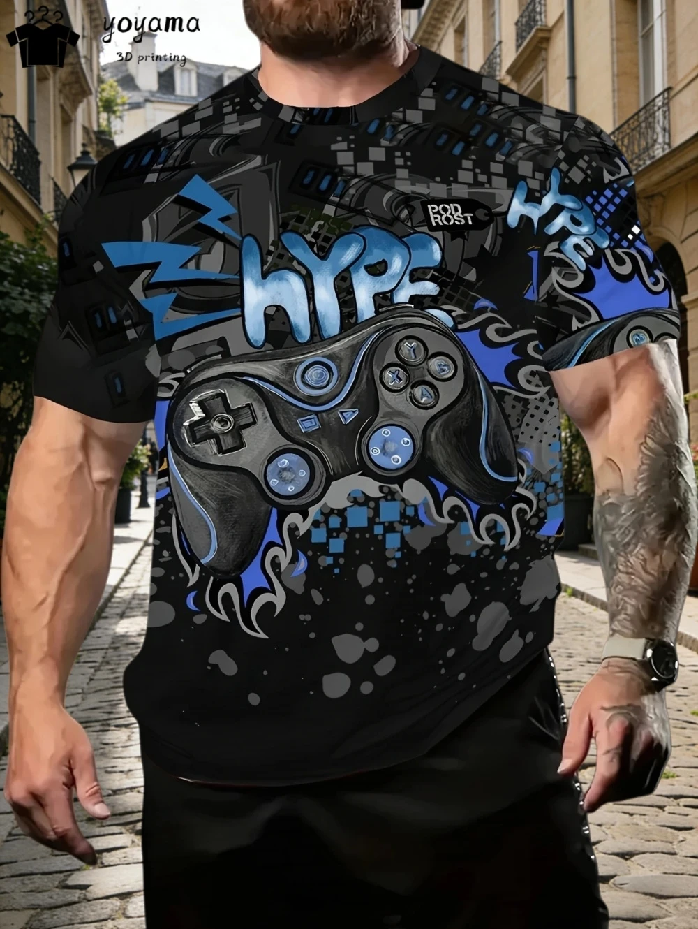 Männer Sommer Casual T-Shirt Esszimmer Unterhaltung Gedruckt 3D Gedruckt Lustige Tops Mode Harajuku Street Style T-shirt männer Kleidung – Detail 6