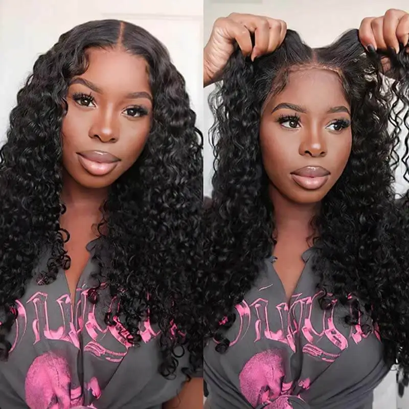 Wear Go 9x6 HD Lace Front Wigs Human Hair Pre Plucked Hairline PartingMax Kinky Curly Glueless Lace Front Wig for Women