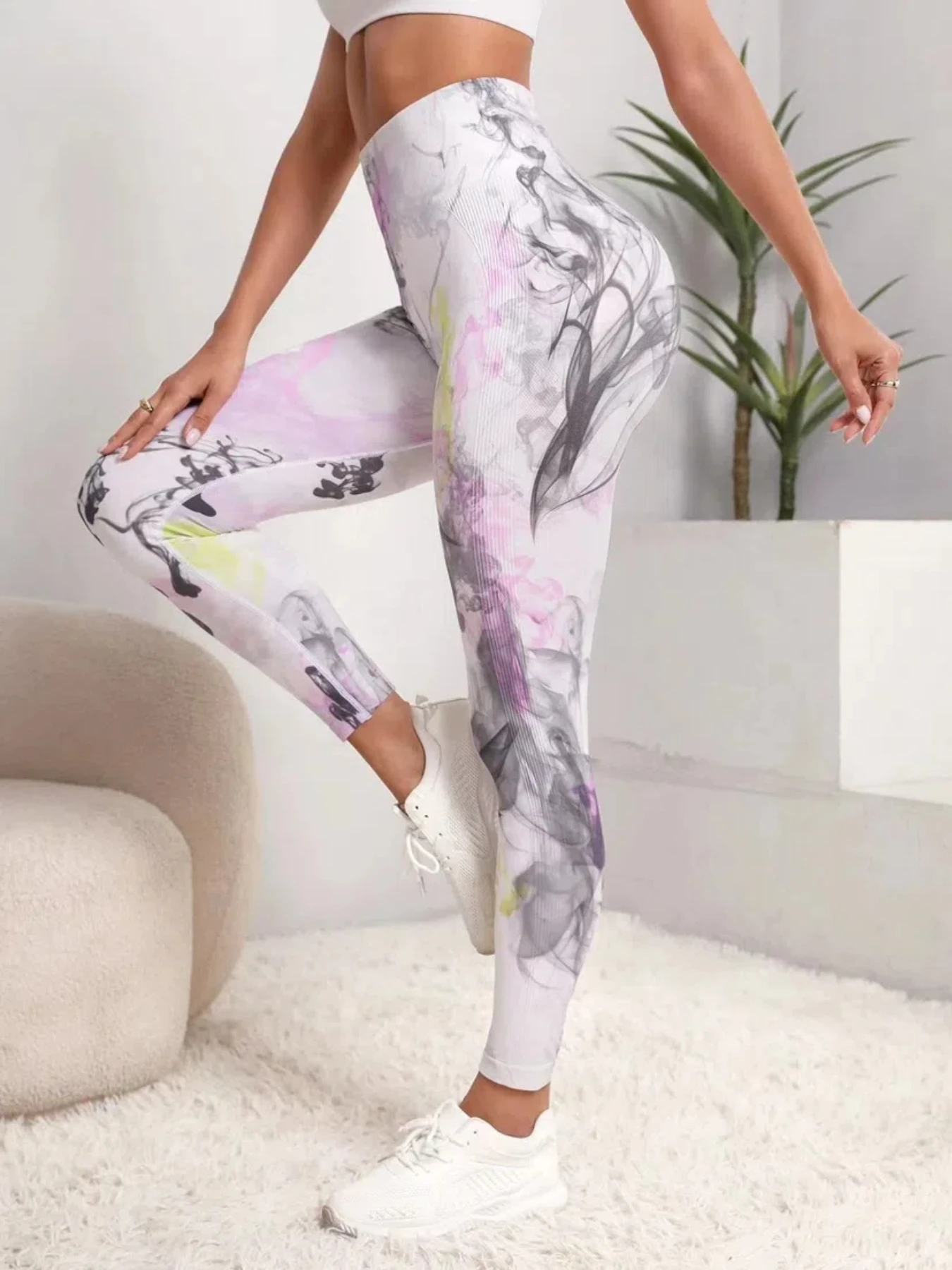 Aurora Tie Dye Yoga Pants Female High Waist Leggings Gym Workout Fitness Long Pants Seamless Sports Leggings