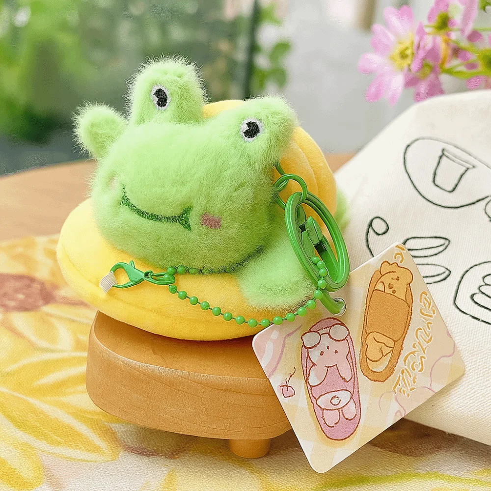 

PP Cotton Animal Plush Doll Pendant Fluffy Collection Plush Animal Key Chains Ornaments Comfortable Cartoon Bear Keychain