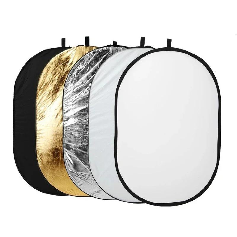 For 90x120cm 5-in-1 Reflector Round Photography Photo Light Mulit Collapsible Disc Reflector for Studio Multi Photo Disc