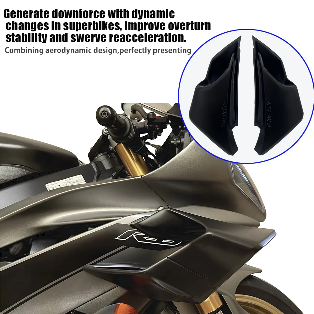 Motorcycle Parts For Yamaha YZFR6 R6 2008 2009 2010-2016 3M Paste Aerodynamic Winglet Fixed Wind Wing Side Wing Side Fairing