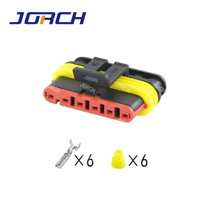 5 sets 6 Pin way Super Sealed Waterproof Electrical Wire Connector Auto Plug for Car caravan marine jet 282090-1