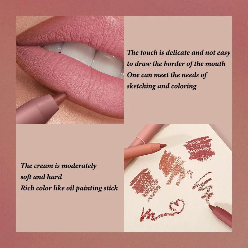 Matte Velvet Mist Lip Liner Makeup Lipstick Sexy Dark Red Lipgloss Long Lasting Waterproof Moisturizer Nourishing Lips Cosmetics