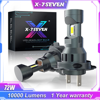 X-7SEVEN X-MINI 72W 10000LM 6500K LED Headlight Bulb For Car 9003 9005 9006 9012 H4 H7 H11 with Canbus EMC
