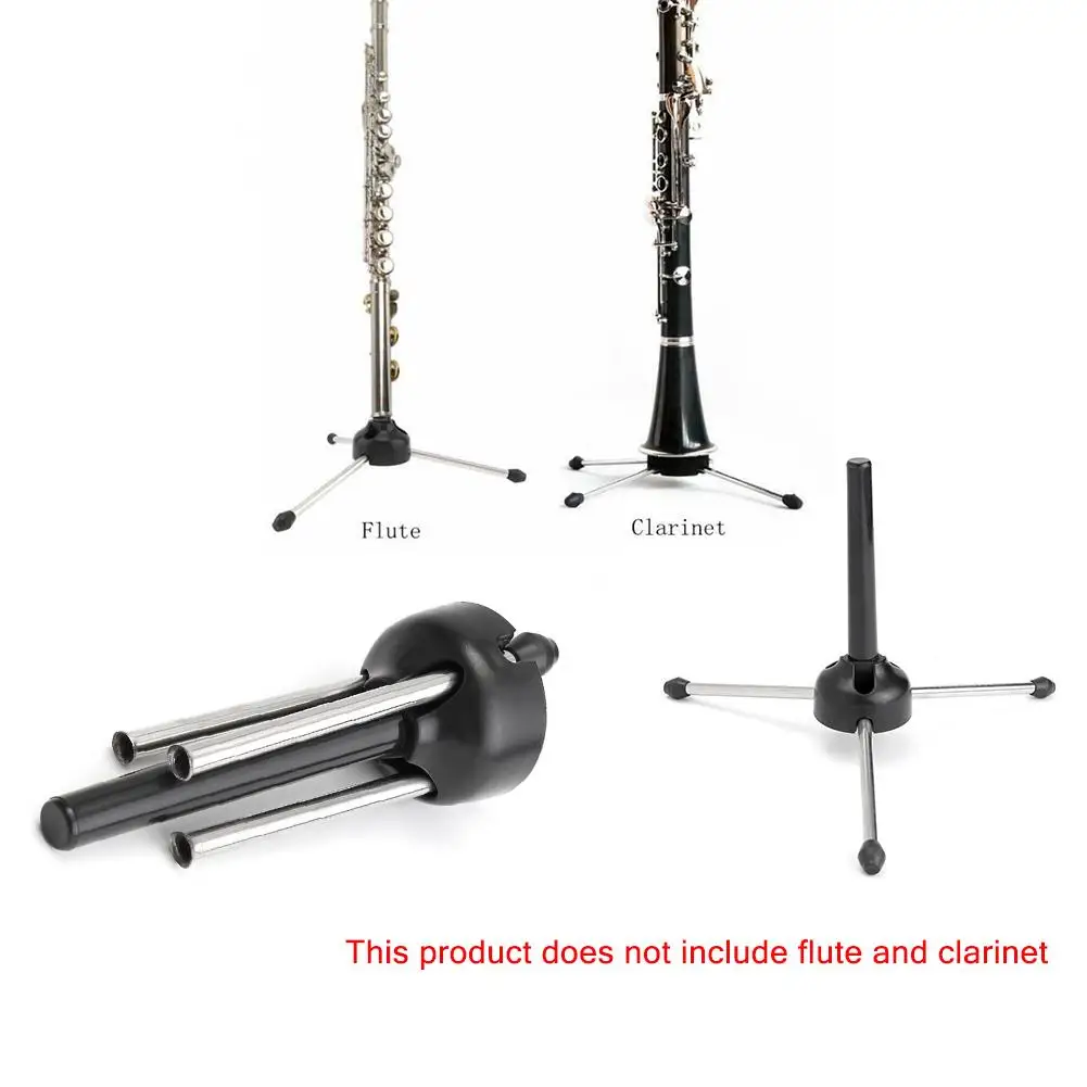 Foldable Flute Clarinet Stand Holder Portable Display Bracket Organizer Wind Instrument Accessories