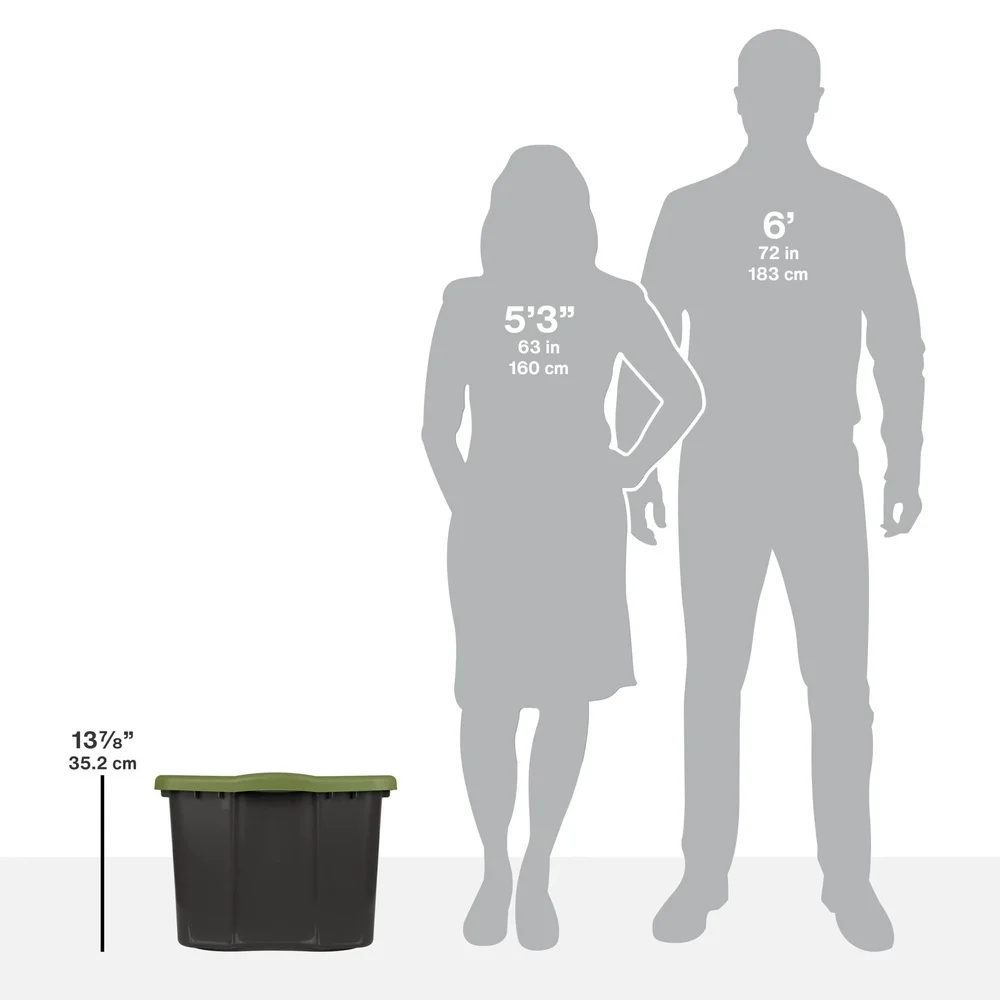 EZ Carry Plastic opbergbak met handgrepen met volledige handgrepen Gemakkelijke mobiliteit Ideale kledingopslag Thuiskantoor Organisatie Stapelbaar