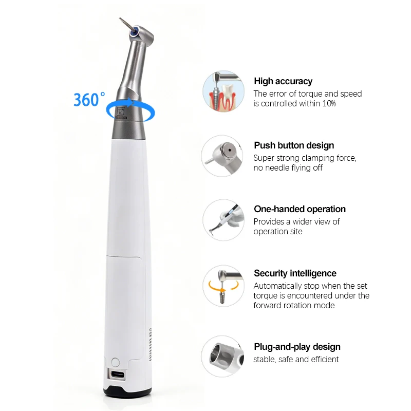 

Rechargeable Electric Implant Torque Wrench, Adjustable Speed & Torque for Dental Surgery