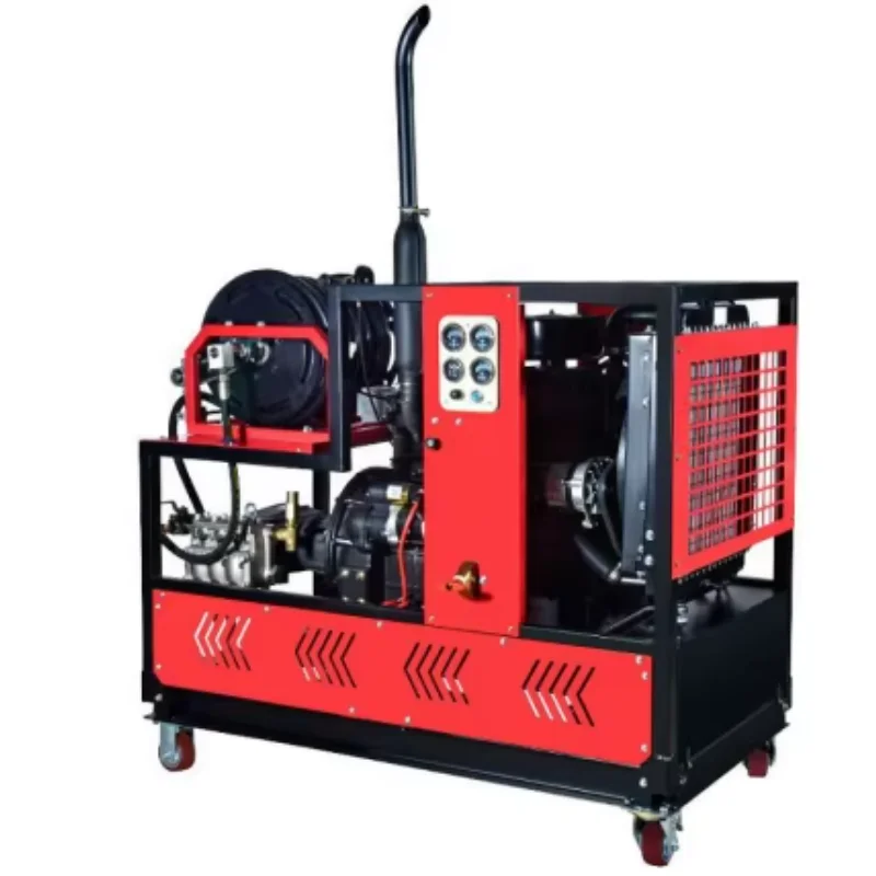 4300Psi 80LPM  Sewer Drain Pipeline Dredging Pressure Water Jet Blaster Cleaning Machine up to 800mm Sewer Drain Cleaner